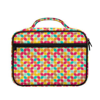Retro Geometric Rounded Square Print Briefcase Bible Bag