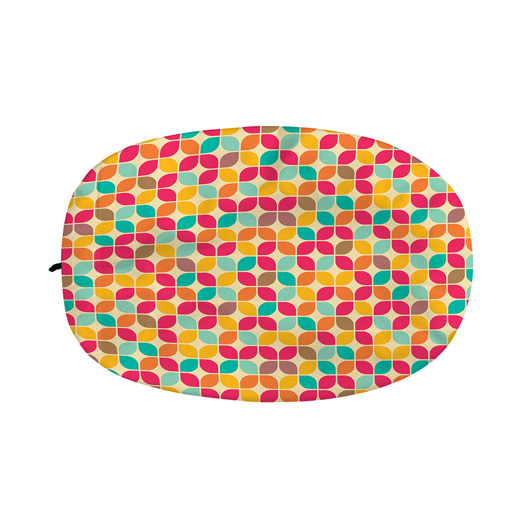 Retro Geometric Rounded Square Print Car Side Mirror Covers