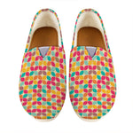 Retro Geometric Rounded Square Print Casual Shoes