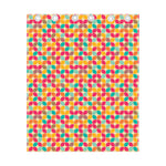 Retro Geometric Rounded Square Print Curtain