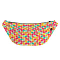 Retro Geometric Rounded Square Print Fanny Pack