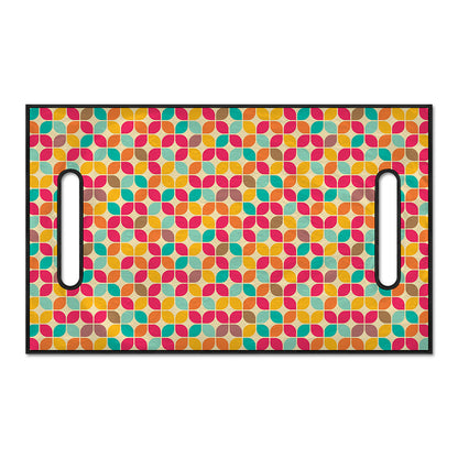 Retro Geometric Rounded Square Print Golf Cart Seat Cover