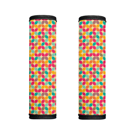 Retro Geometric Rounded Square Print Handle Covers