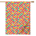 Retro Geometric Rounded Square Print House Flag