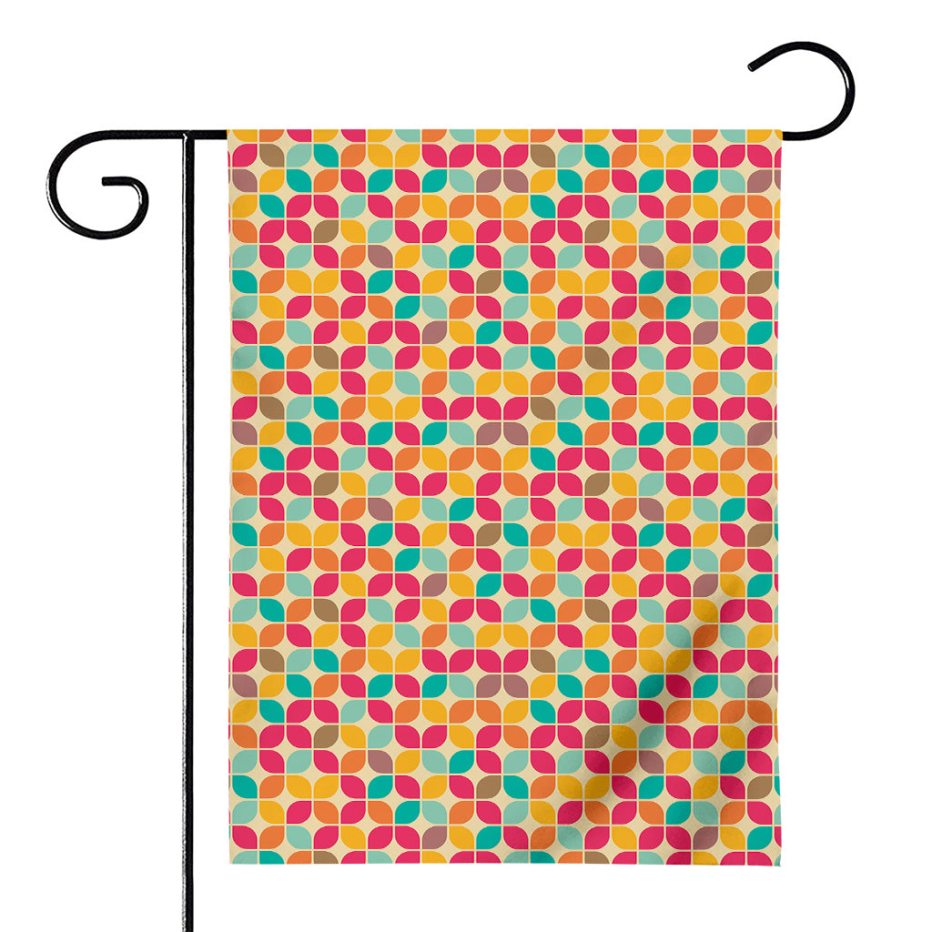 Retro Geometric Rounded Square Print House Flag
