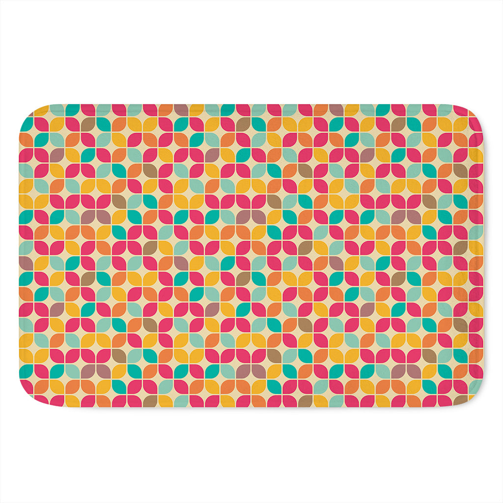 Retro Geometric Rounded Square Print Indoor Door Mat