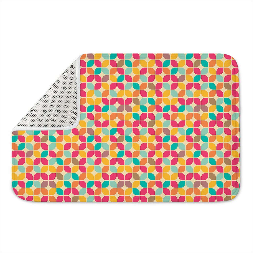 Retro Geometric Rounded Square Print Indoor Door Mat