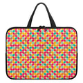 Retro Geometric Rounded Square Print Laptop Sleeve With Handle
