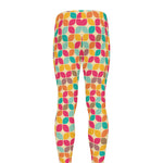Retro Geometric Rounded Square Print Men's leggings