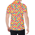 Retro Geometric Rounded Square Print Men's Shirt