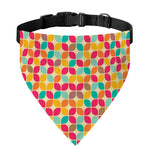 Retro Geometric Rounded Square Print Over The Collar Dog Bandana