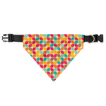 Retro Geometric Rounded Square Print Over The Collar Dog Bandana