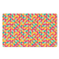 Retro Geometric Rounded Square Print Polyester Doormat