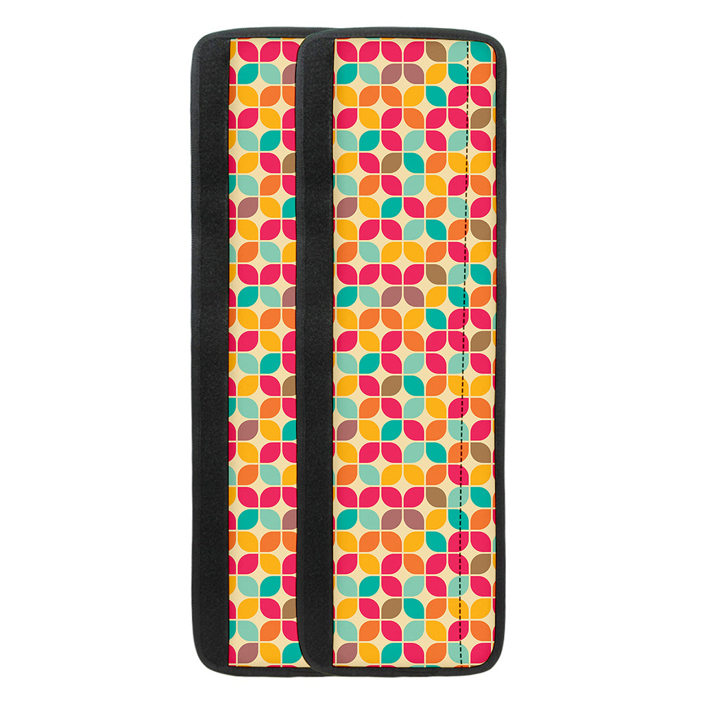 Retro Geometric Rounded Square Print Refrigerator Handle Covers