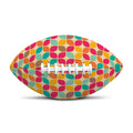 Retro Geometric Rounded Square Print Rugby Ball