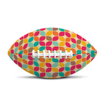 Retro Geometric Rounded Square Print Rugby Ball