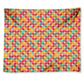 Retro Geometric Rounded Square Print Tapestry