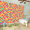 Retro Geometric Rounded Square Print Wall Sticker