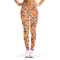 Retro Geometric Rounded Square Print Women's Leggings