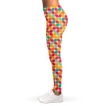 Retro Geometric Rounded Square Print Women's Leggings