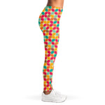 Retro Geometric Rounded Square Print Women's Leggings
