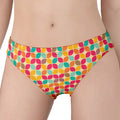 Retro Geometric Rounded Square Print Women's Panties