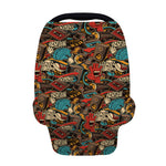 Retro Graffiti Pattern Print Baby Seat Cover