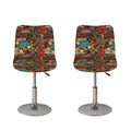 Retro Graffiti Pattern Print Bar Stool Covers