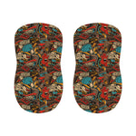 Retro Graffiti Pattern Print Bar Stool Covers