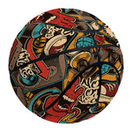 Retro Graffiti Pattern Print Basketball