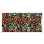 Retro Graffiti Pattern Print Beach Towel