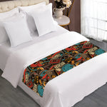 Retro Graffiti Pattern Print Bed Runner