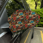 Retro Graffiti Pattern Print Car Side Mirror Covers