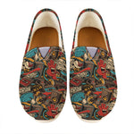 Retro Graffiti Pattern Print Casual Shoes