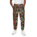Retro Graffiti Pattern Print Cotton Sweatpants