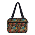 Retro Graffiti Pattern Print Double Strap Bible Bag