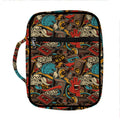 Retro Graffiti Pattern Print Front Pocket Bible Bag