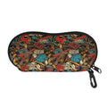 Retro Graffiti Pattern Print Glasses Case