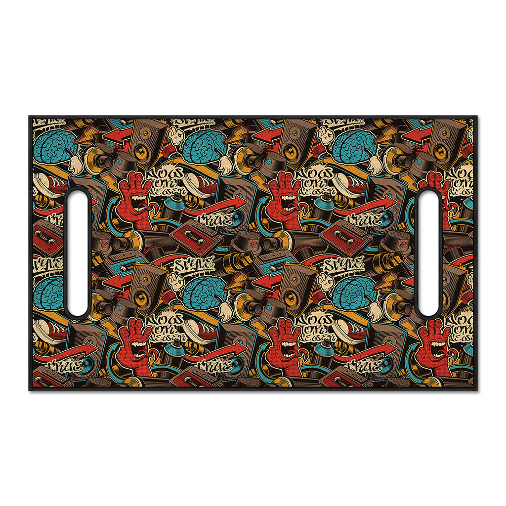 Retro Graffiti Pattern Print Golf Cart Seat Cover