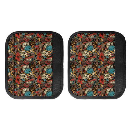 Retro Graffiti Pattern Print Handle Covers