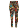 Retro Graffiti Pattern Print High-Waisted Pocket Leggings