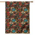 Retro Graffiti Pattern Print House Flag