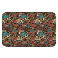 Retro Graffiti Pattern Print Indoor Door Mat