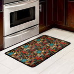 Retro Graffiti Pattern Print Kitchen Mat