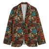 Retro Graffiti Pattern Print Men's Blazer