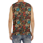 Retro Graffiti Pattern Print Men's Fitness Tank Top