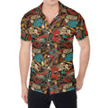 Retro Graffiti Pattern Print Men's Shirt