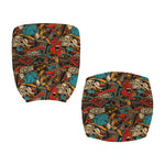 Retro Graffiti Pattern Print Office Chair Cover