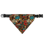 Retro Graffiti Pattern Print Over The Collar Dog Bandana