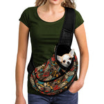 Retro Graffiti Pattern Print Pet Sling Carrier